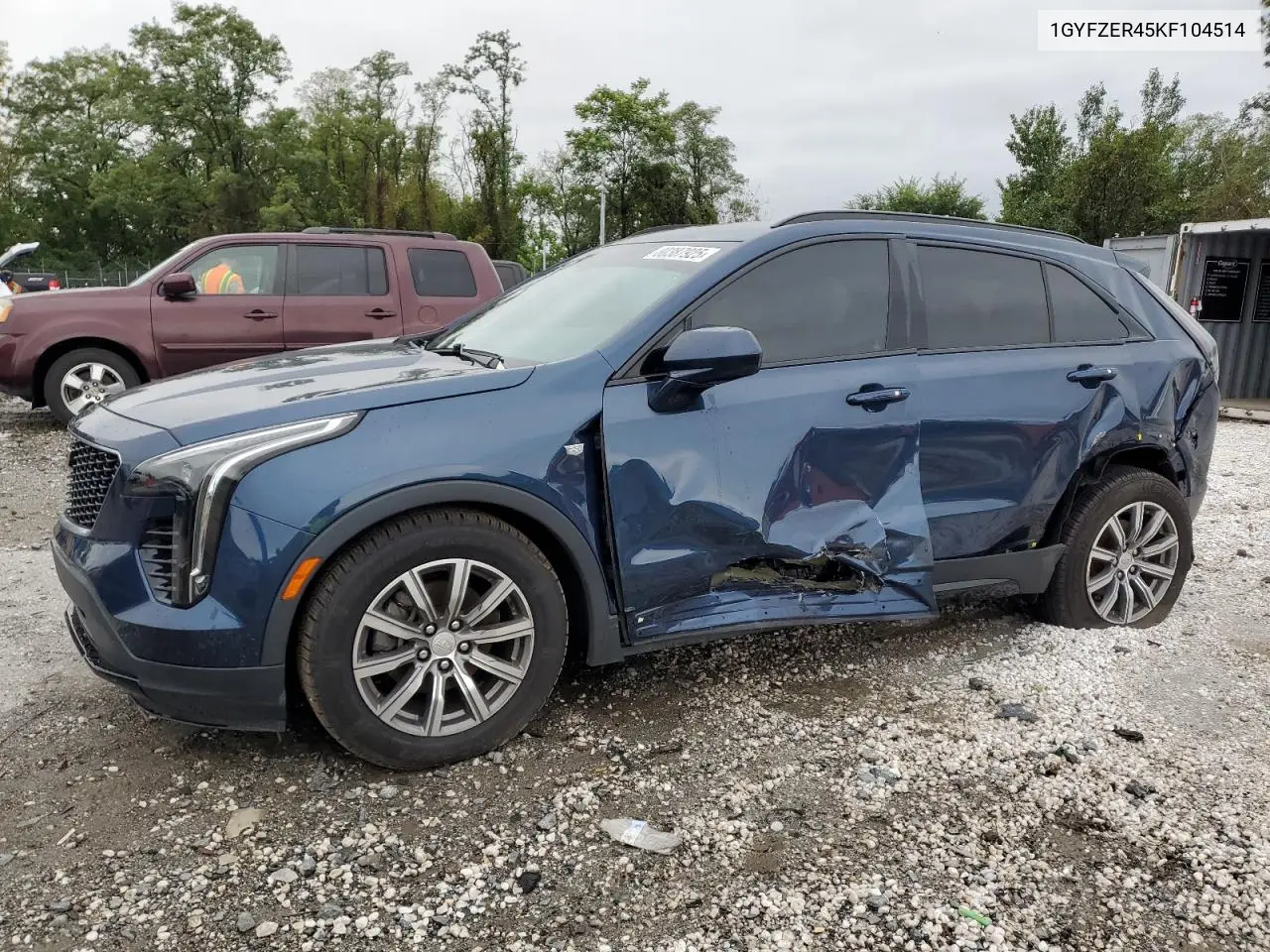 2019 Cadillac Xt4 VIN: 1GYFZER45KF104514 Lot: 80387925