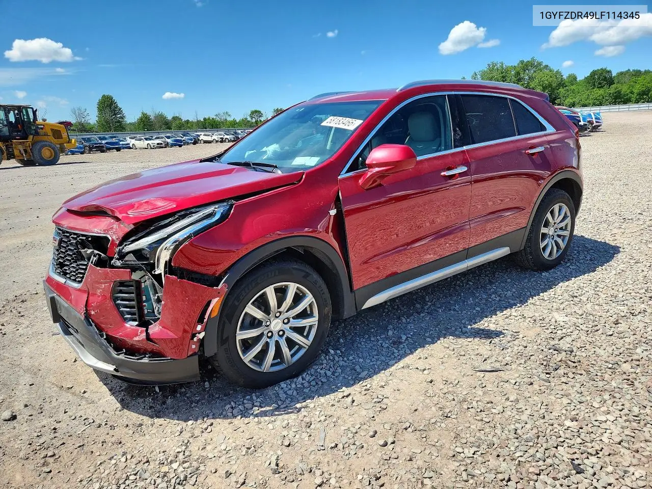2020 Cadillac Xt4 Premium Luxury VIN: 1GYFZDR49LF114345 Lot: 58183466