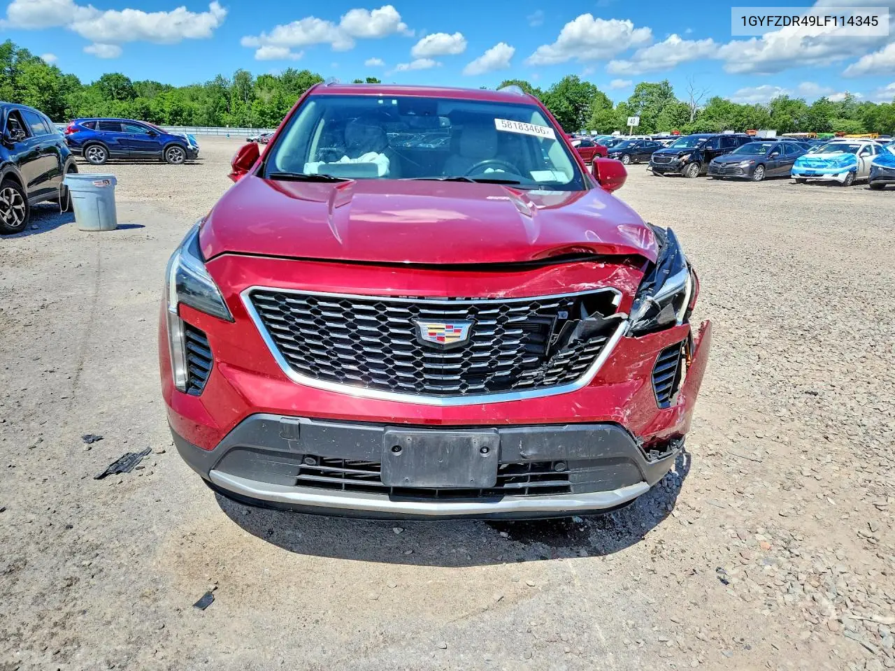 2020 Cadillac Xt4 Premium Luxury VIN: 1GYFZDR49LF114345 Lot: 58183466
