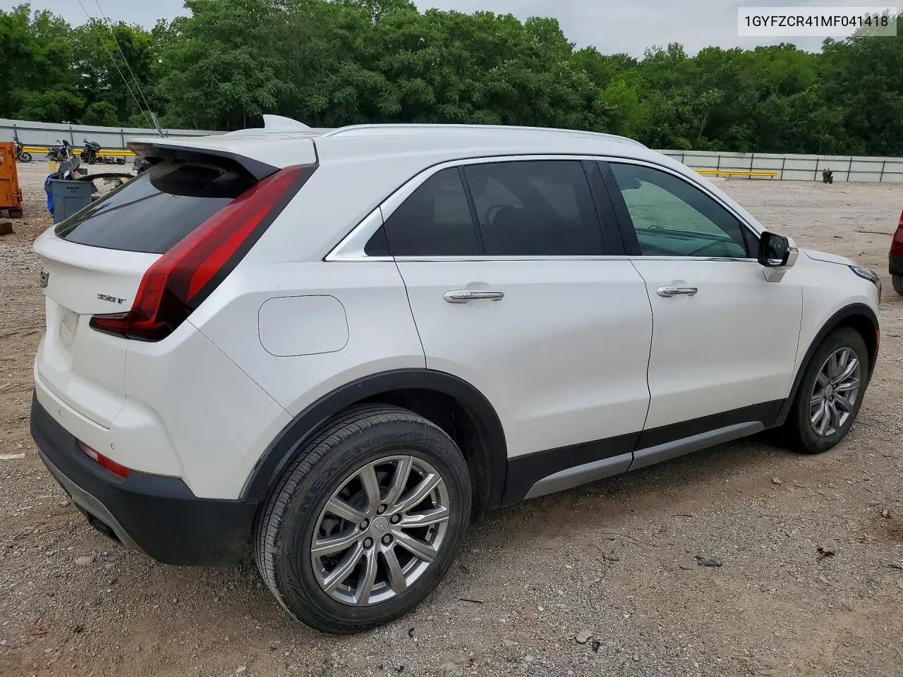 2021 Cadillac Xt4 Premium Luxury VIN: 1GYFZCR41MF041418 Lot: 55421136