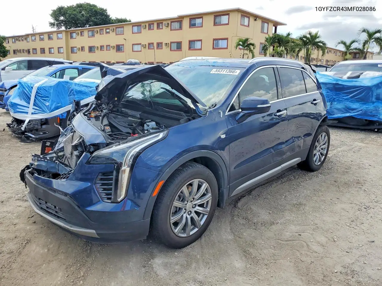 2021 Cadillac Xt4 Premium Luxury VIN: 1GYFZCR43MF028086 Lot: 59311366