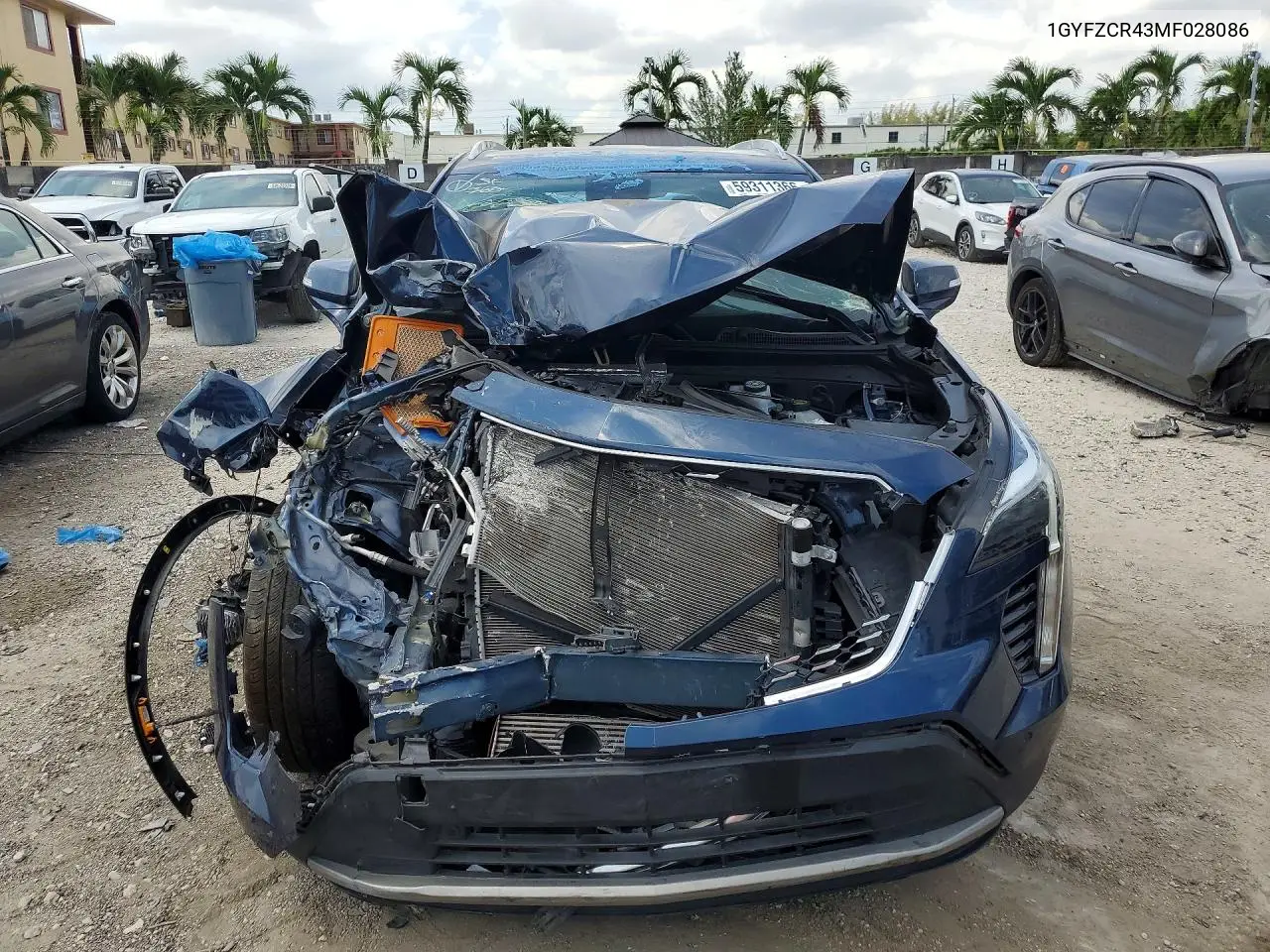 2021 Cadillac Xt4 Premium Luxury VIN: 1GYFZCR43MF028086 Lot: 59311366