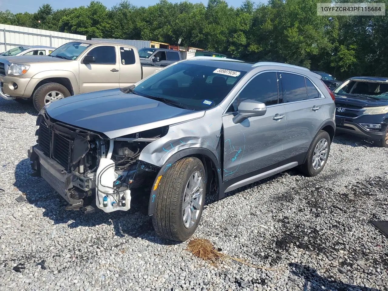 2023 Cadillac Xt4 Premium Luxury VIN: 1GYFZCR43PF115684 Lot: 58907926