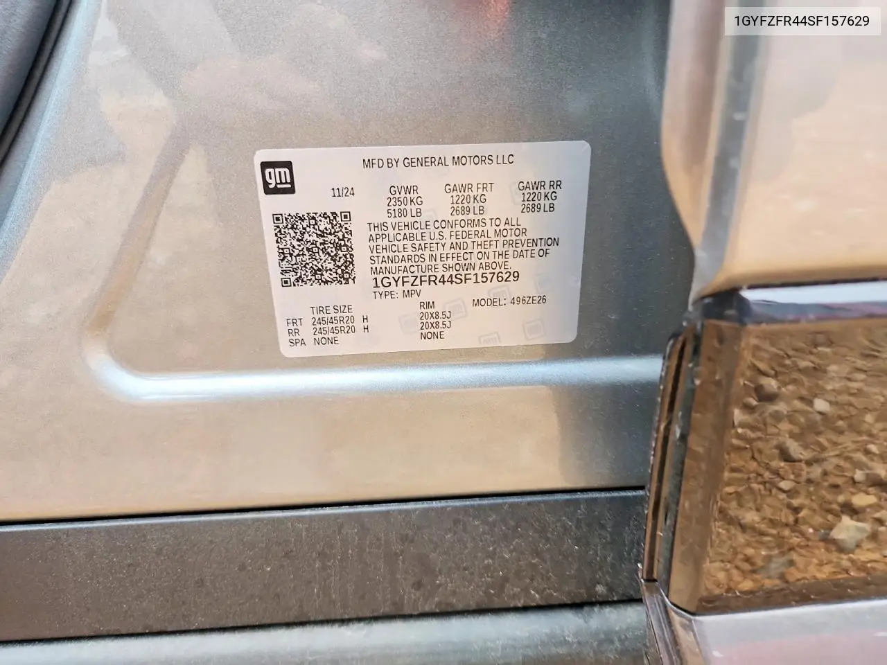 2025 Cadillac Xt4 Sport VIN: 1GYFZFR44SF157629 Lot: 54523196