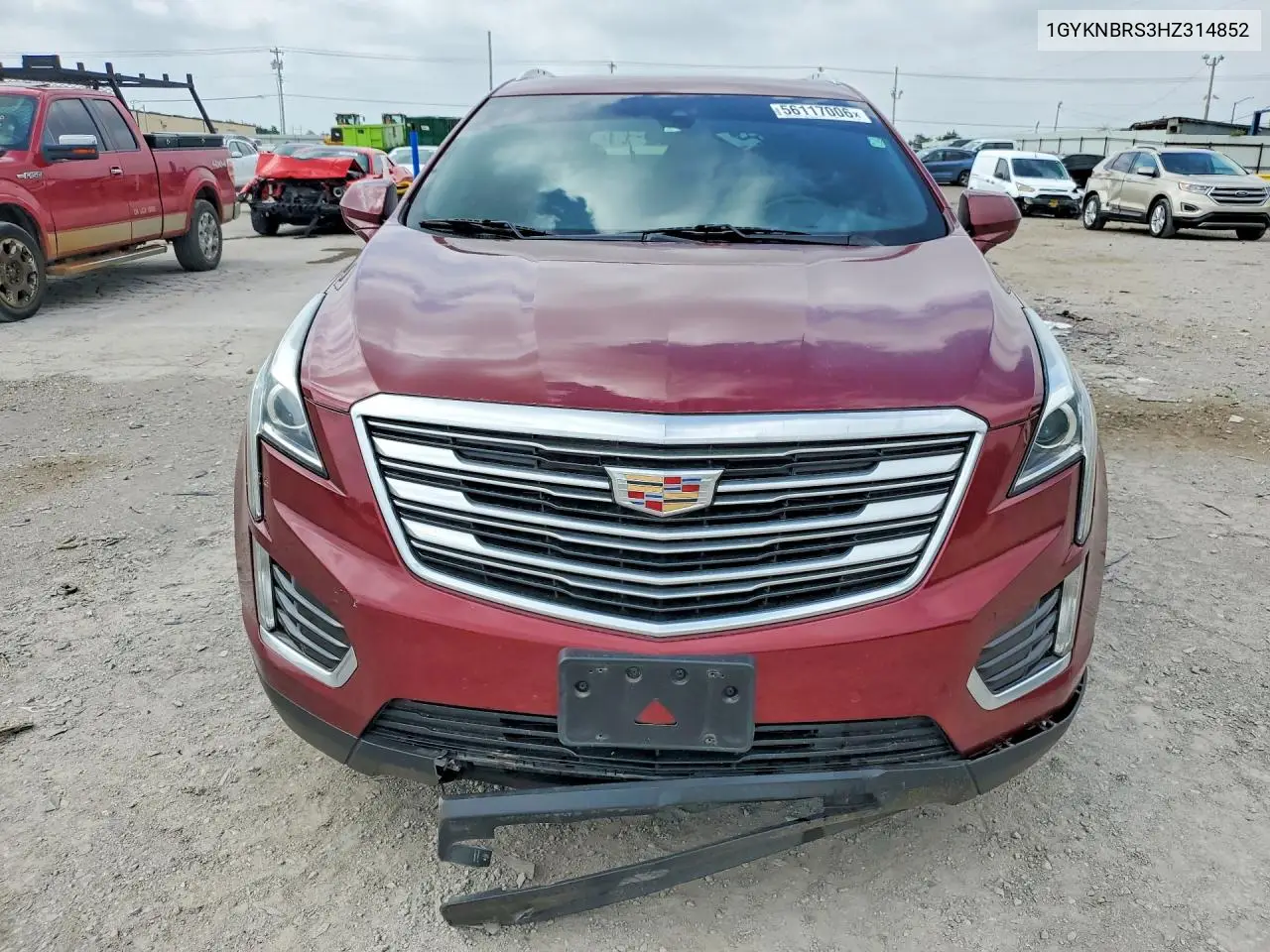 2017 Cadillac Xt5 Luxury VIN: 1GYKNBRS3HZ314852 Lot: 56117006