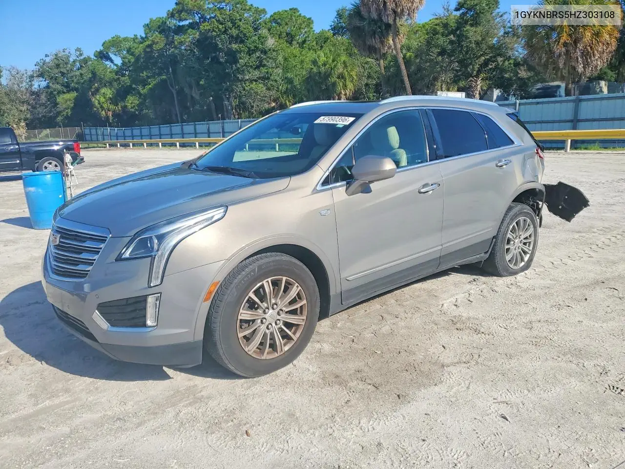 2017 Cadillac Xt5 Luxury VIN: 1GYKNBRS5HZ303108 Lot: 57990396