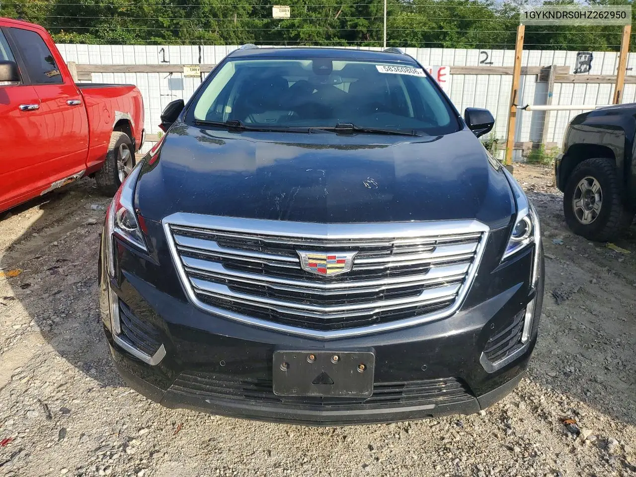 2017 Cadillac Xt5 Luxury VIN: 1GYKNDRS0HZ262950 Lot: 58360806