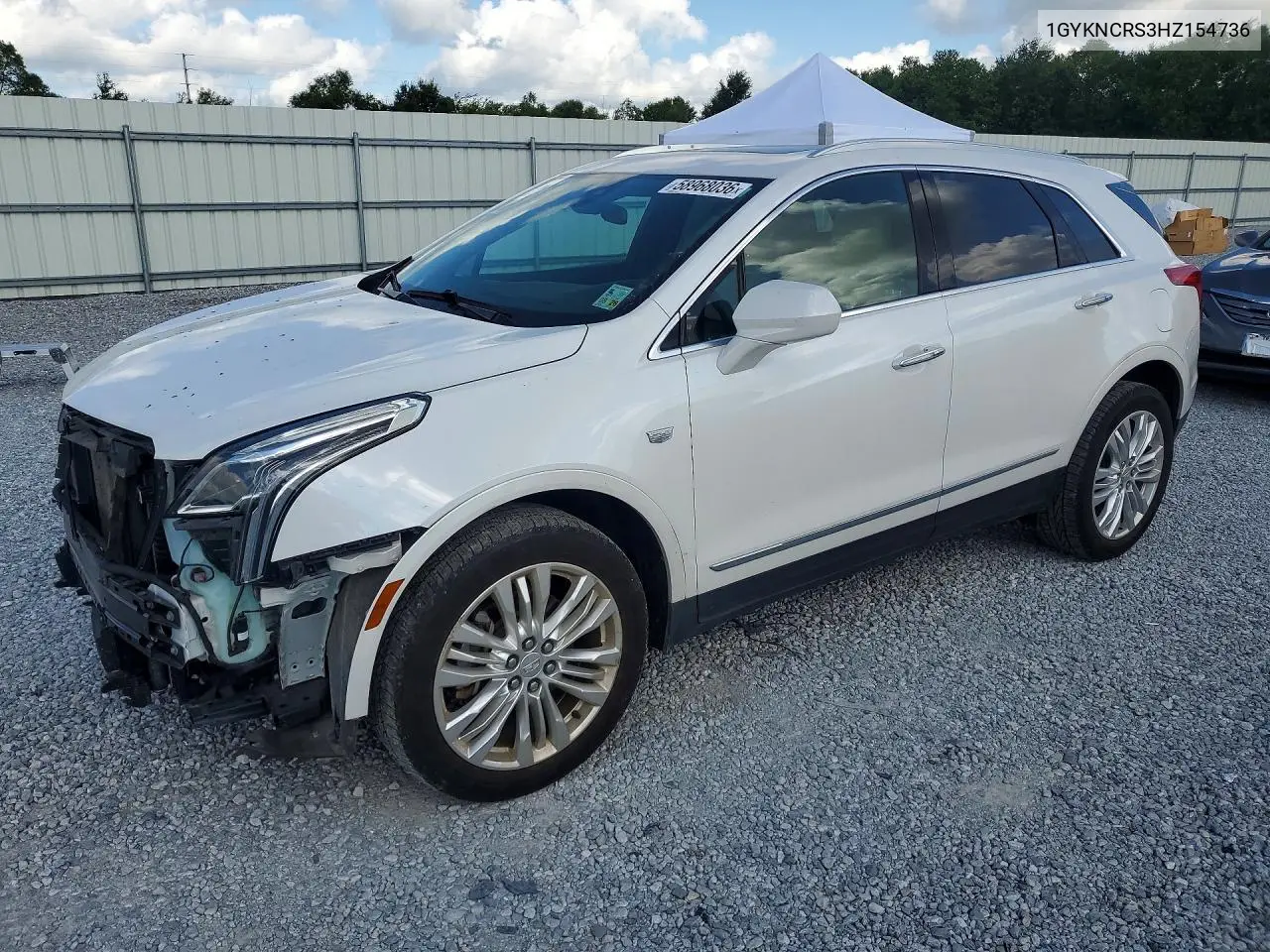 2017 Cadillac Xt5 Premium Luxury VIN: 1GYKNCRS3HZ154736 Lot: 58968036