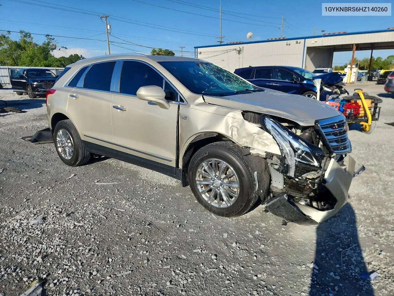 2017 Cadillac Xt5 Luxury VIN: 1GYKNBRS6HZ140260 Lot: 59269496