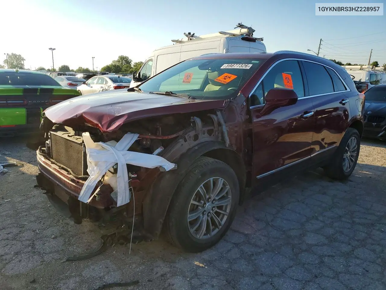 2017 Cadillac Xt5 Luxury VIN: 1GYKNBRS3HZ228957 Lot: 59877326