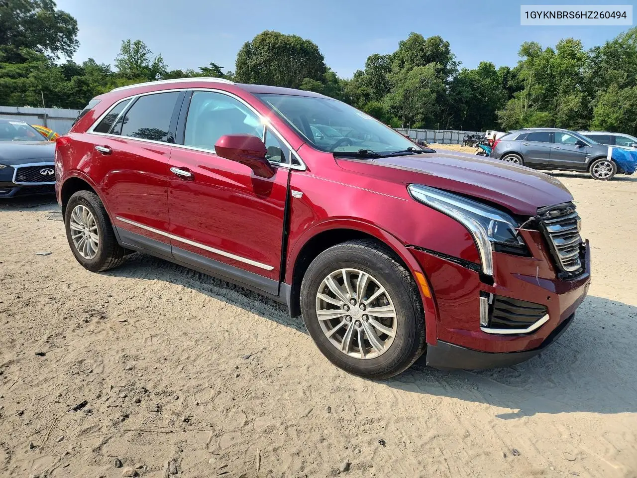 2017 Cadillac Xt5 Luxury VIN: 1GYKNBRS6HZ260494 Lot: 61077296