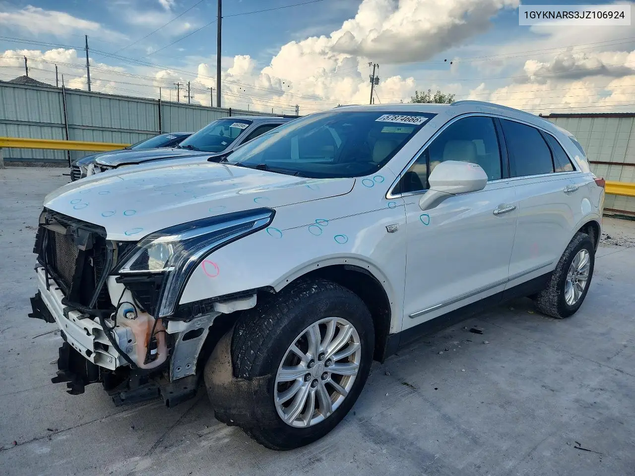 2018 Cadillac Xt5 VIN: 1GYKNARS3JZ106924 Lot: 57874666