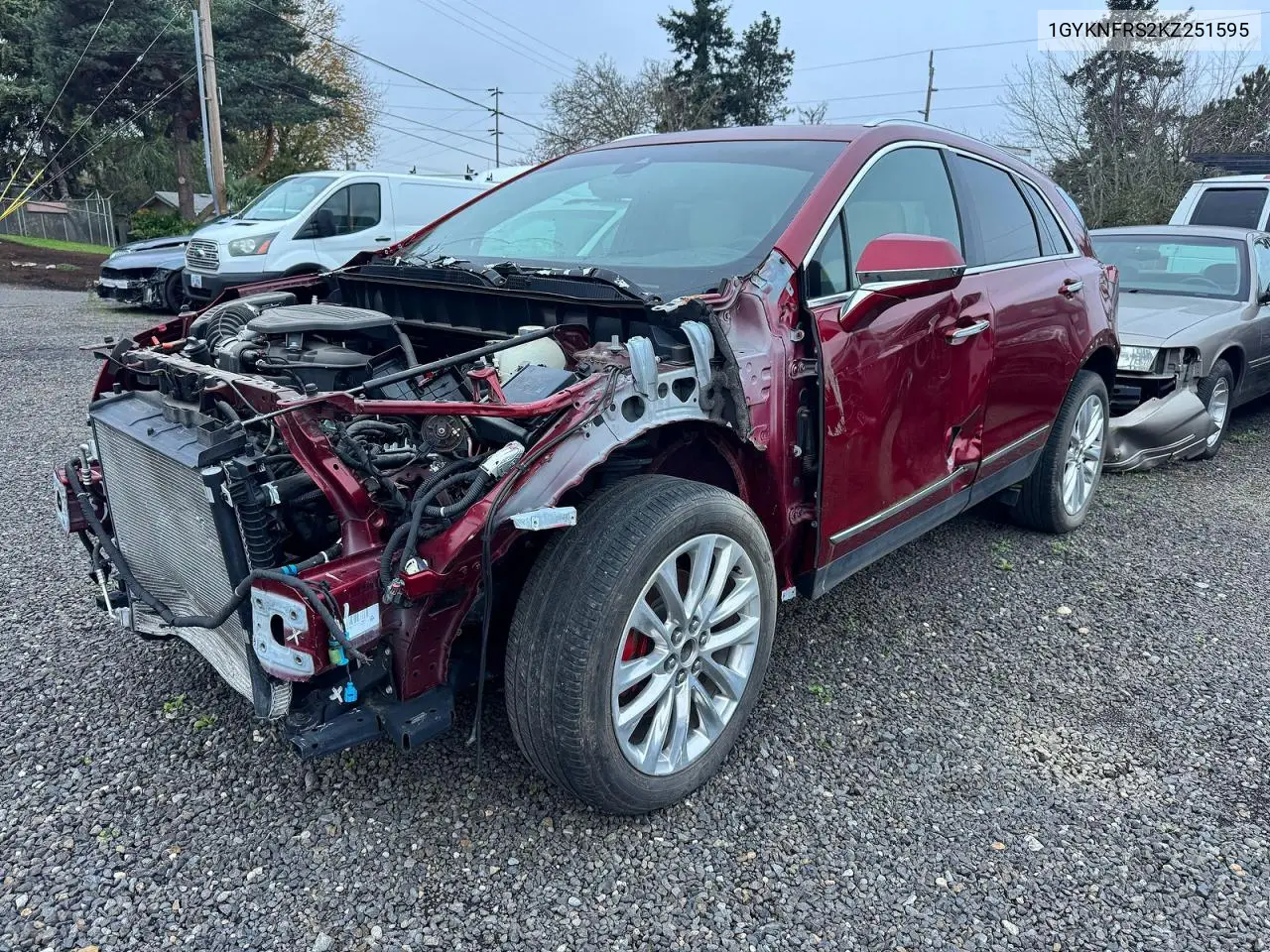 1GYKNFRS2KZ251595 2019 Cadillac Xt5 Premium Luxury