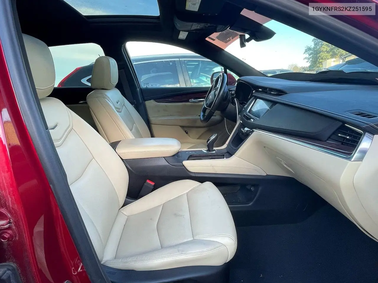 1GYKNFRS2KZ251595 2019 Cadillac Xt5 Premium Luxury