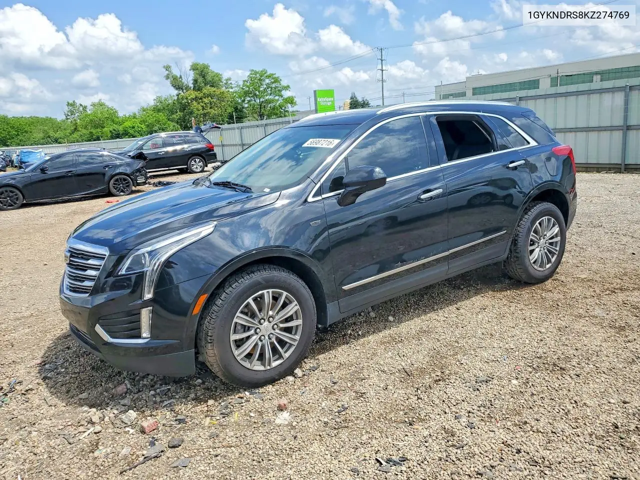 2019 Cadillac Xt5 Luxury VIN: 1GYKNDRS8KZ274769 Lot: 56987216