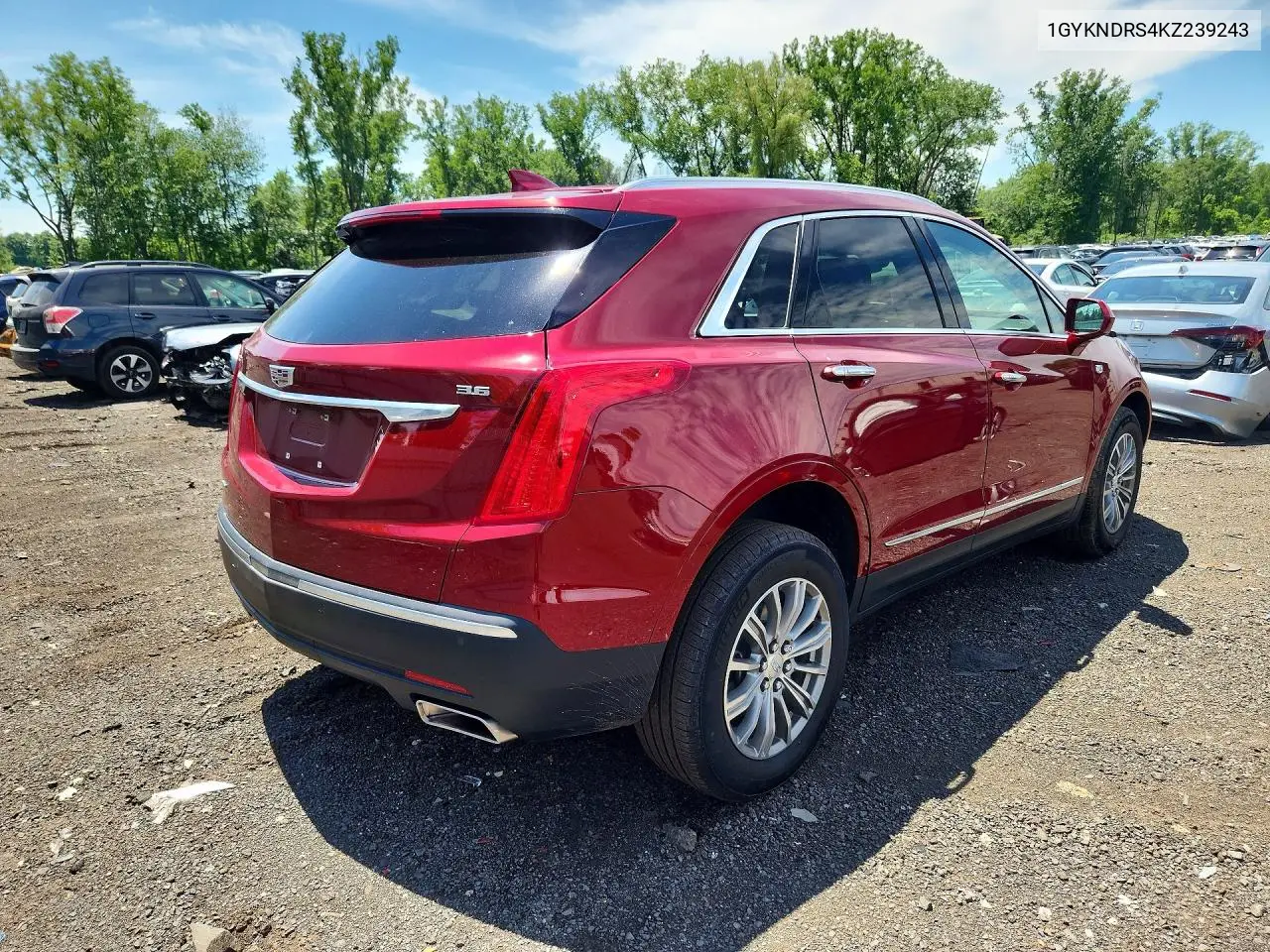 2019 Cadillac Xt5 Luxury VIN: 1GYKNDRS4KZ239243 Lot: 58190536