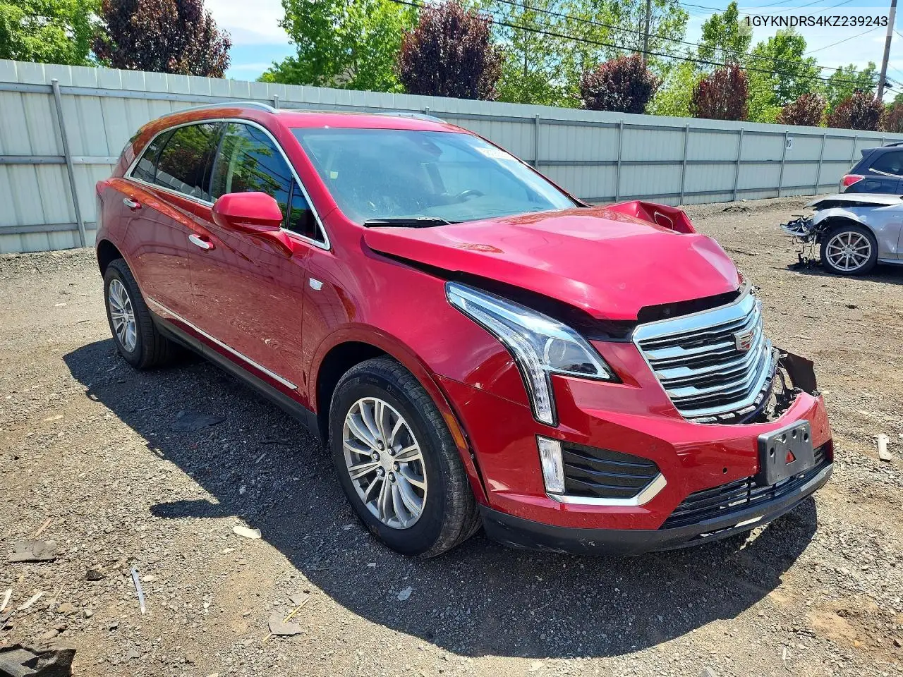 2019 Cadillac Xt5 Luxury VIN: 1GYKNDRS4KZ239243 Lot: 58190536