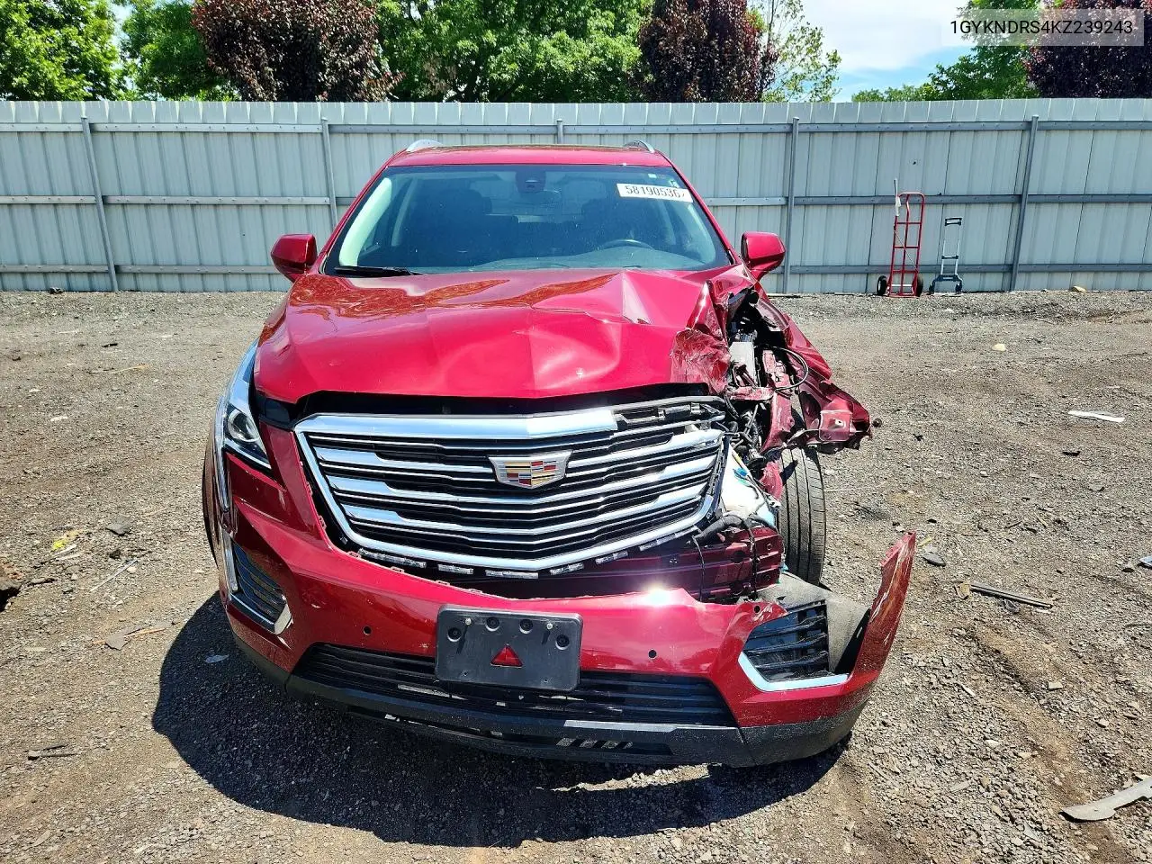 2019 Cadillac Xt5 Luxury VIN: 1GYKNDRS4KZ239243 Lot: 58190536