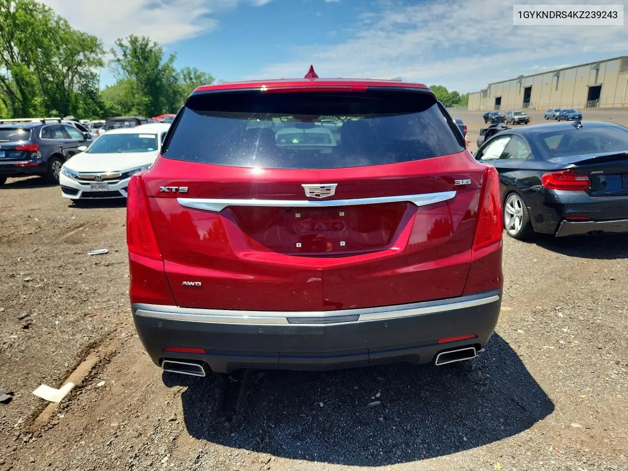 2019 Cadillac Xt5 Luxury VIN: 1GYKNDRS4KZ239243 Lot: 58190536
