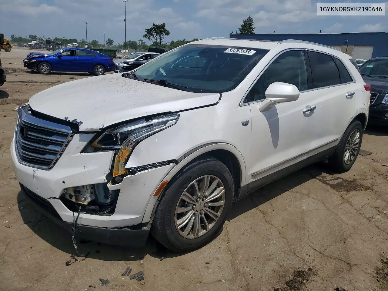 2019 Cadillac Xt5 Luxury VIN: 1GYKNDRSXKZ190646 Lot: 59362036
