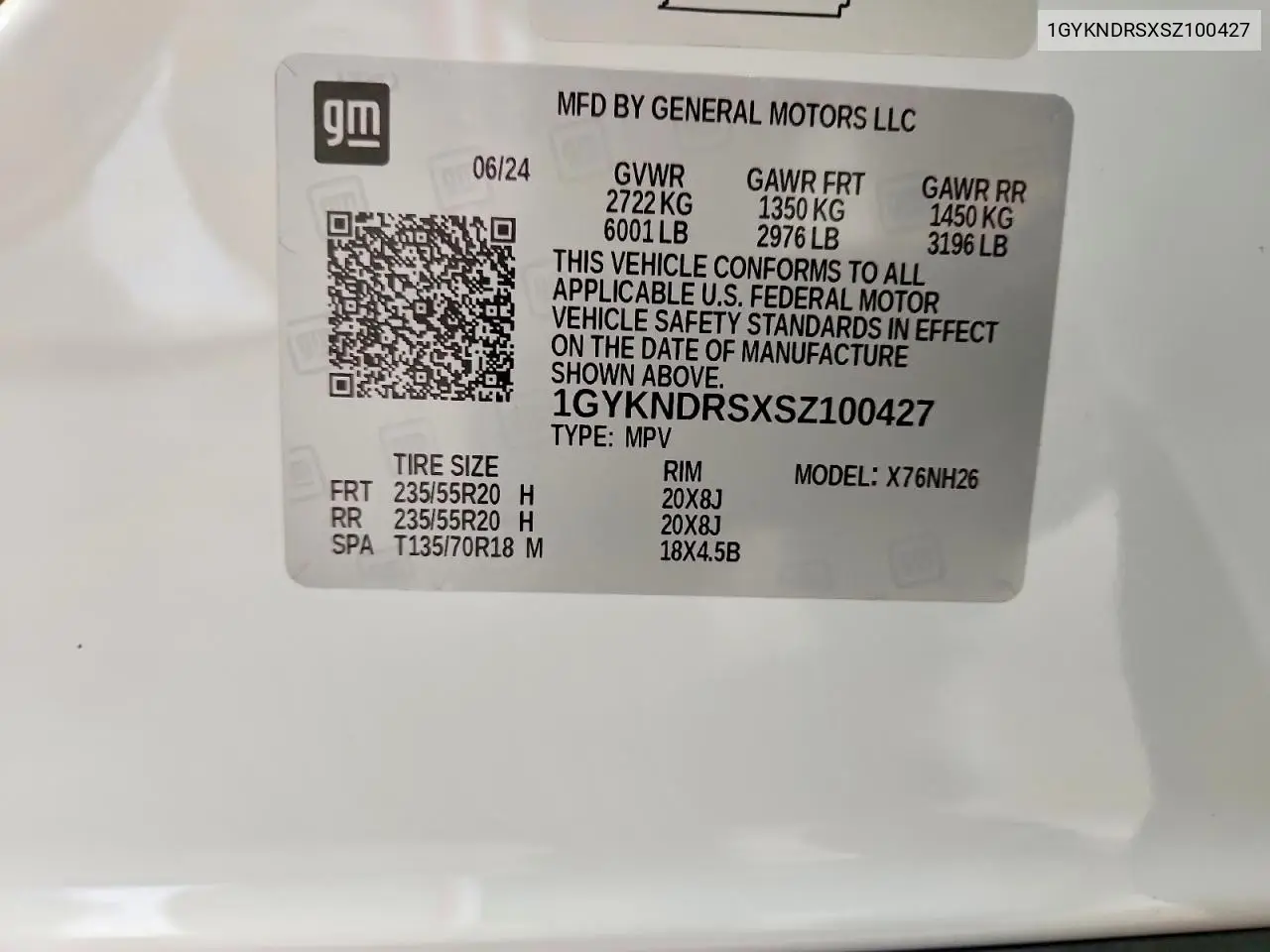 2025 Cadillac Xt5 Premium Luxury VIN: 1GYKNDRSXSZ100427 Lot: 60484456
