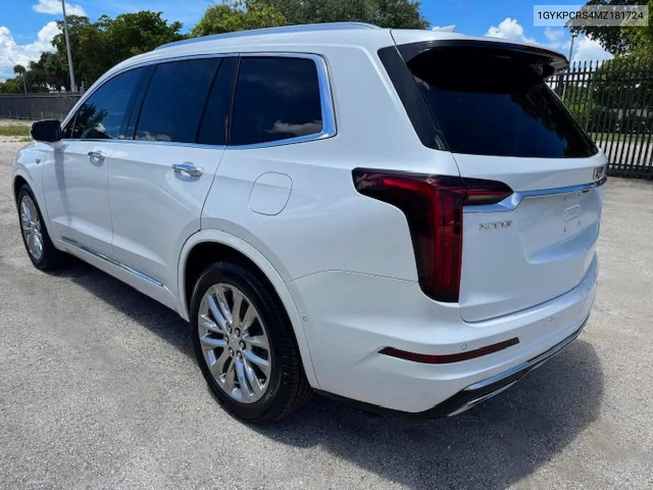 2021 Cadillac Xt6 Premium Luxury VIN: 1GYKPCRS4MZ181724 Lot: 55040686