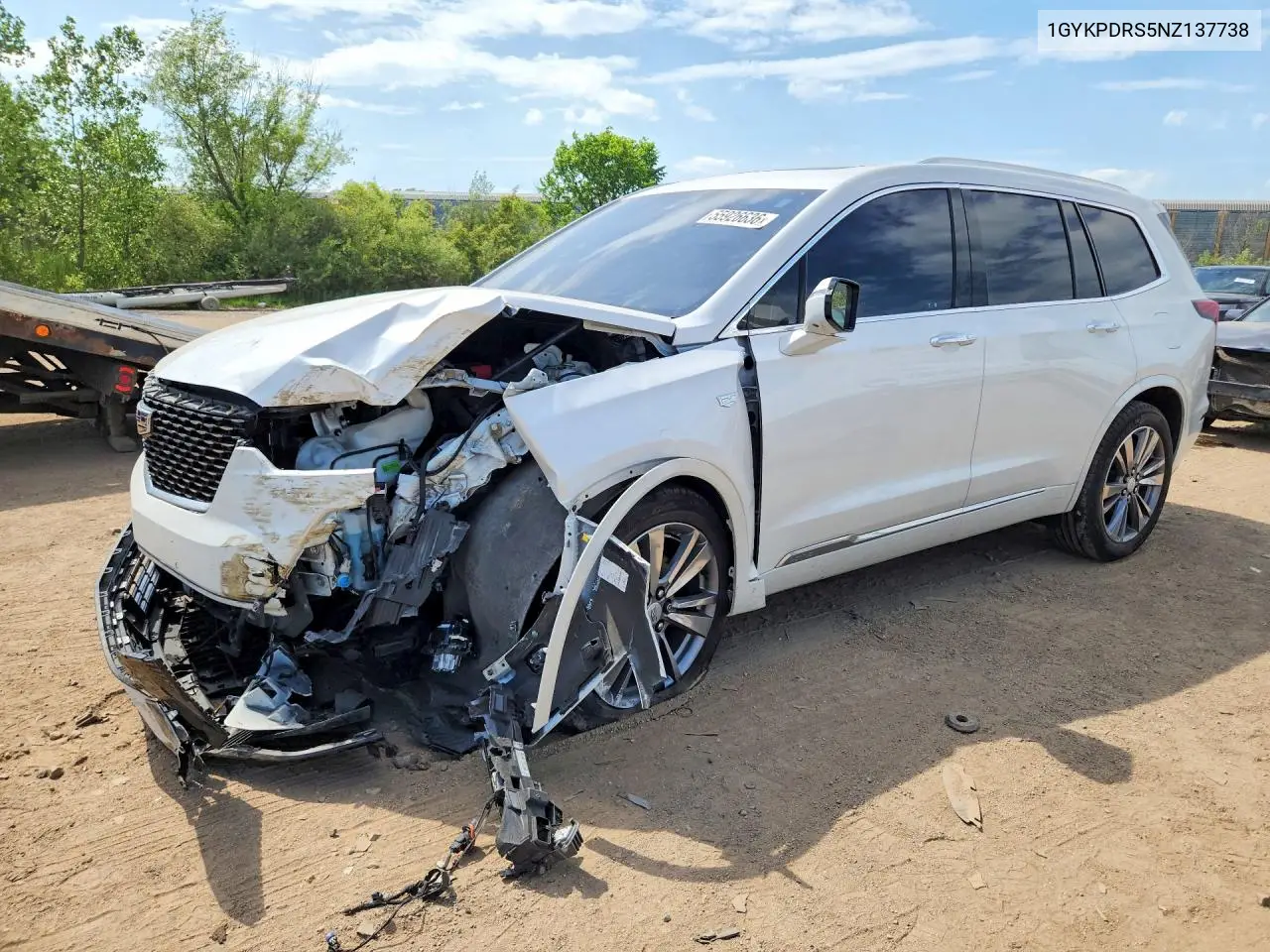 2022 Cadillac Xt6 Premium Luxury VIN: 1GYKPDRS5NZ137738 Lot: 55926636