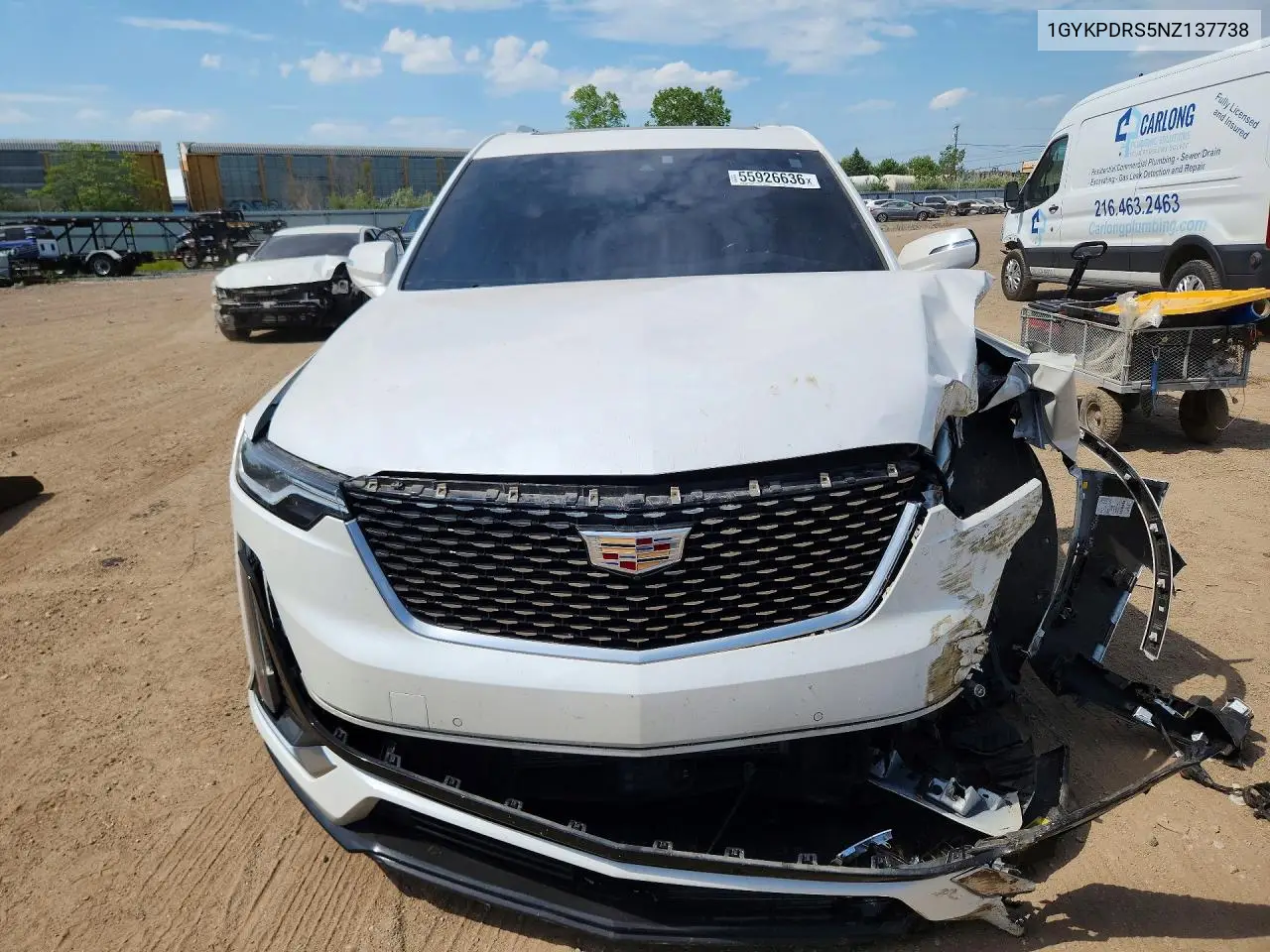 2022 Cadillac Xt6 Premium Luxury VIN: 1GYKPDRS5NZ137738 Lot: 55926636