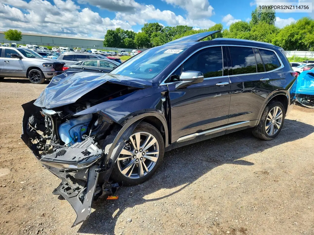 2022 Cadillac Xt6 Premium Luxury VIN: 1GYKPDRS2NZ114756 Lot: 57647436