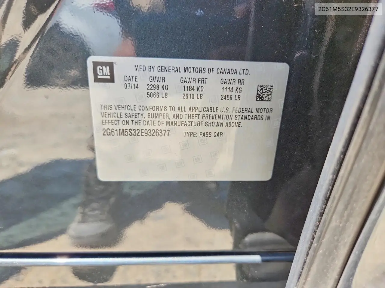 2014 Cadillac Xts Luxury Collection VIN: 2G61M5S32E9326377 Lot: 61134866