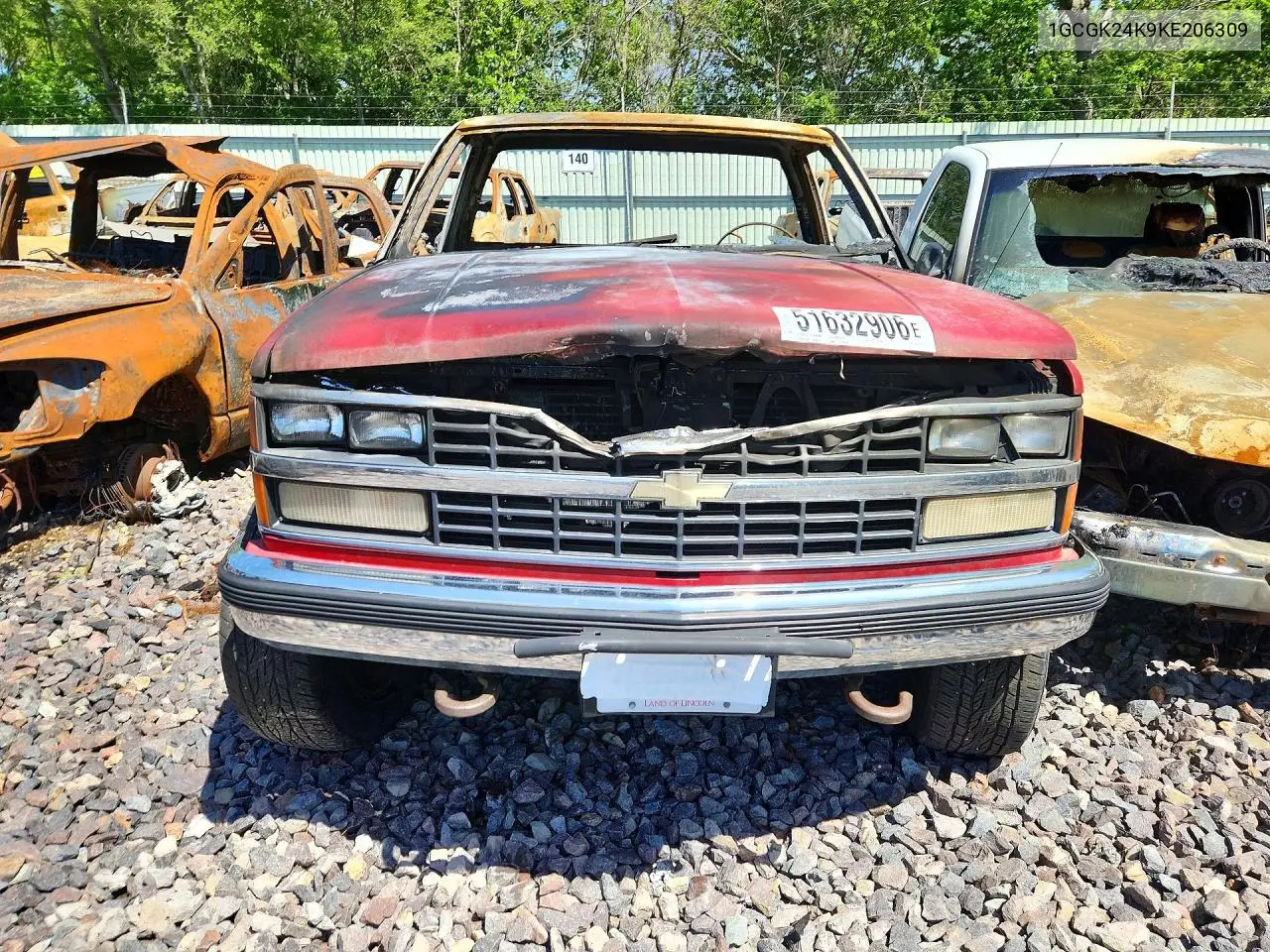 1989 Chevrolet Gmt-400 K2500 VIN: 1GCGK24K9KE206309 Lot: 51632906