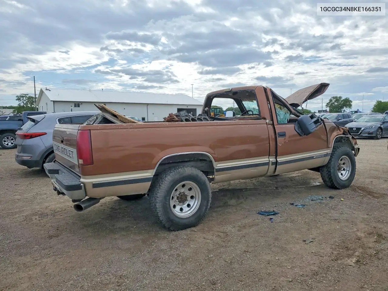1989 Chevrolet Gmt-400 C3500 VIN: 1GCGC34N8KE166351 Lot: 54091676