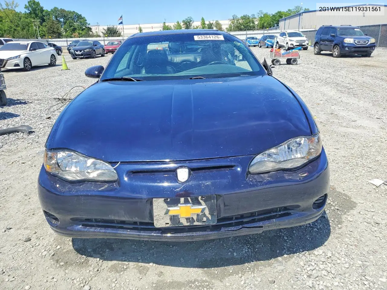 2001 Chevrolet Monte Carlo Ls VIN: 2G1WW15E119331561 Lot: 53364126