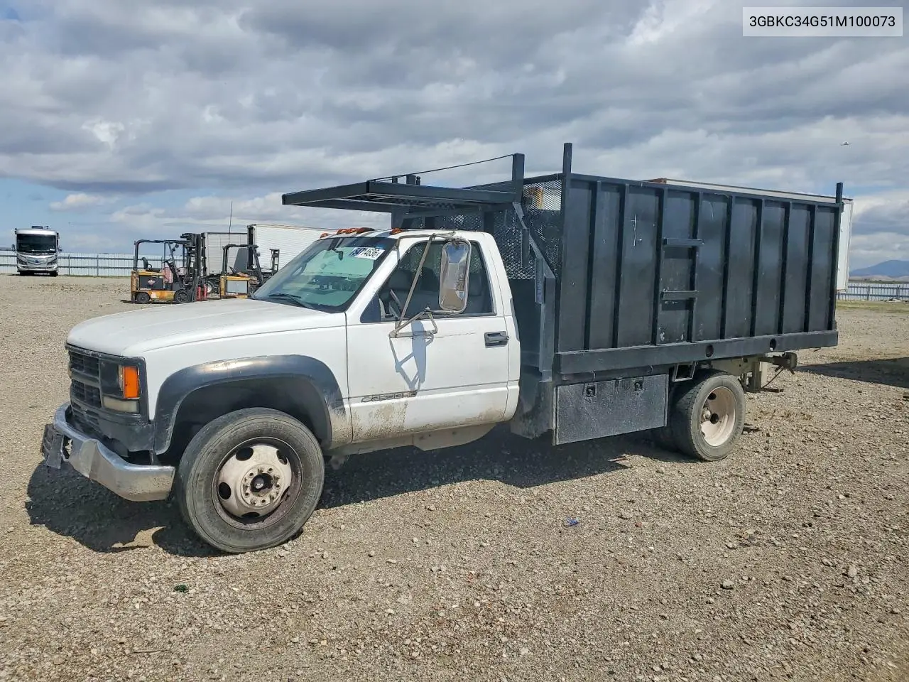 2001 Chevrolet Silverado Dump Truck VIN: 3GBKC34G51M100073 Lot: 54714636