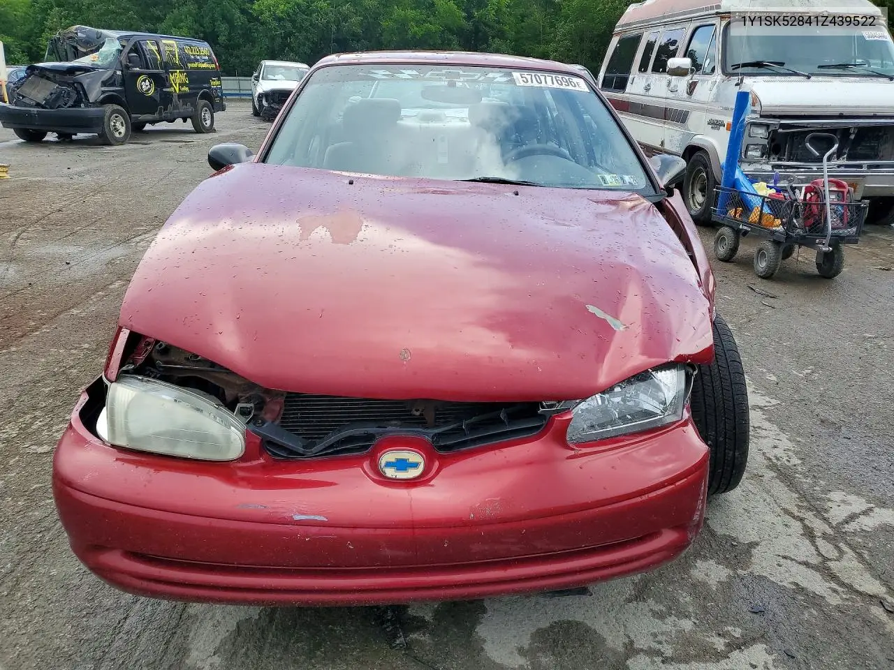 2001 Chevrolet Geo Prizm Base VIN: 1Y1SK52841Z439522 Lot: 57077696