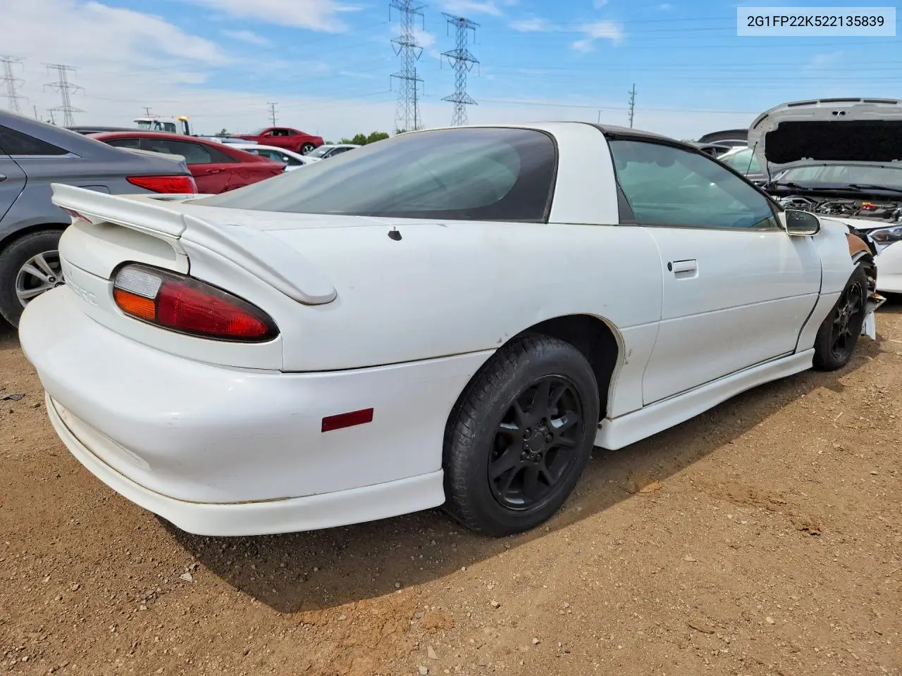 2002 Chevrolet Camaro VIN: 2G1FP22K522135839 Lot: 55965426