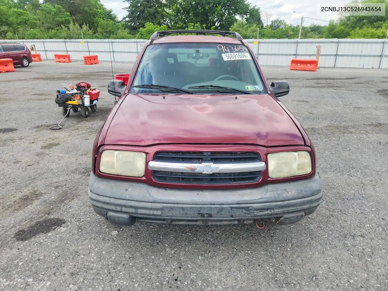 2002 Chevrolet Tracker VIN: 2CNBJ13C526943654 Lot: 56691606
