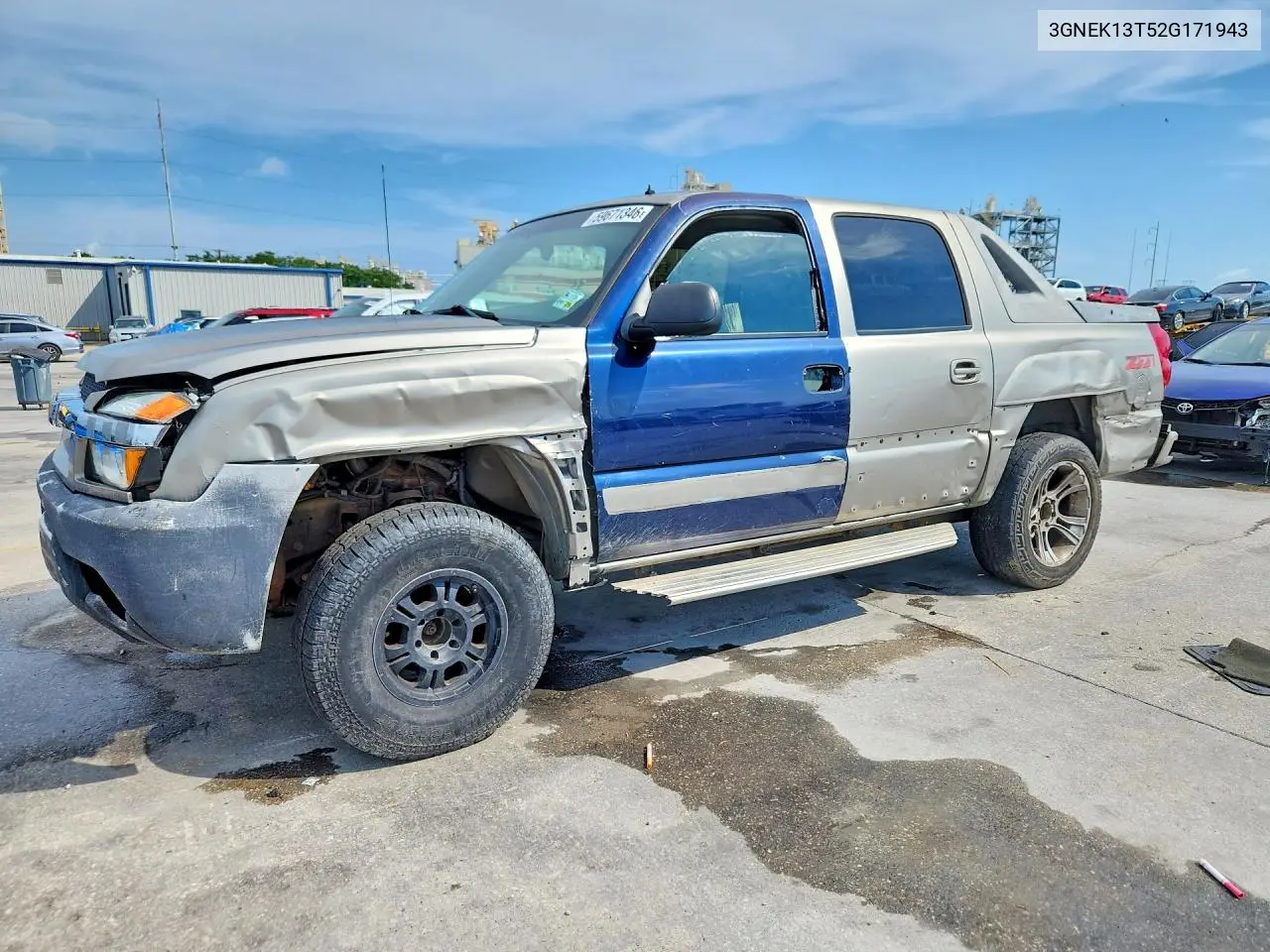 2002 Chevrolet Avalanche K1500 VIN: 3GNEK13T52G171943 Lot: 59671346