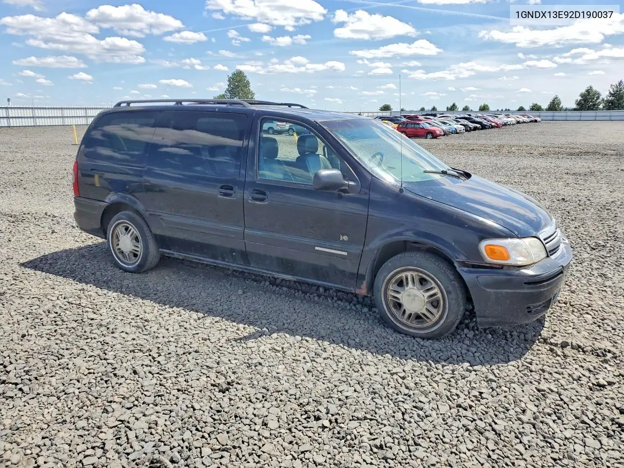 2002 Chevrolet Venture Luxury VIN: 1GNDX13E92D190037 Lot: 60017316