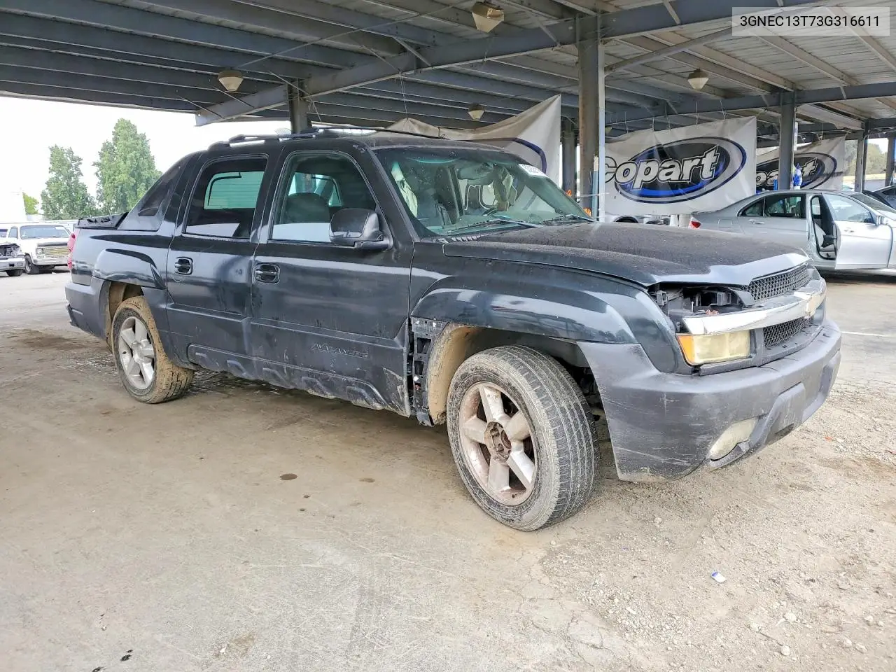 2003 Chevrolet Avalanche C1500 VIN: 3GNEC13T73G316611 Lot: 53255116