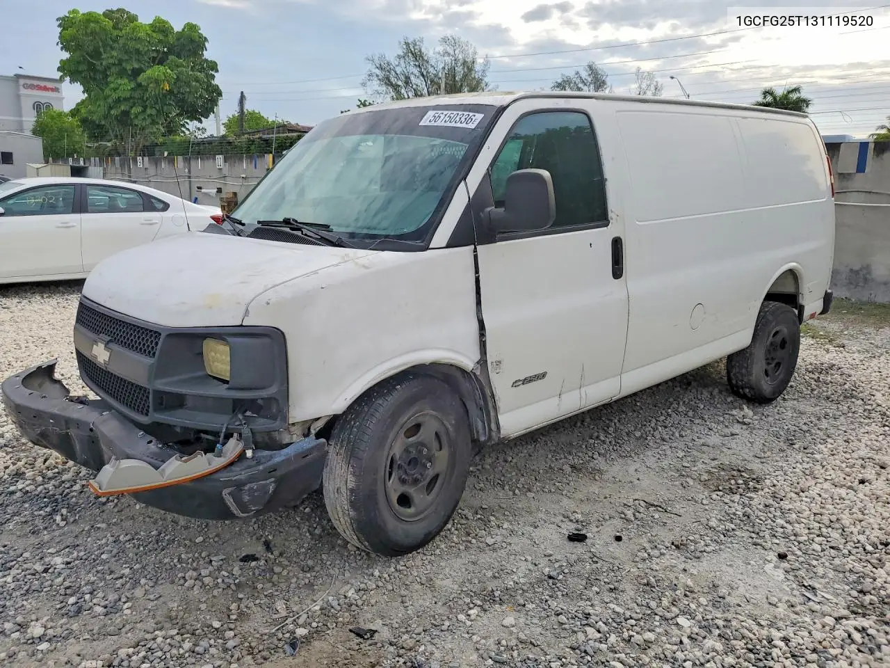 2003 Chevrolet Express G2500 VIN: 1GCFG25T131119520 Lot: 56150336
