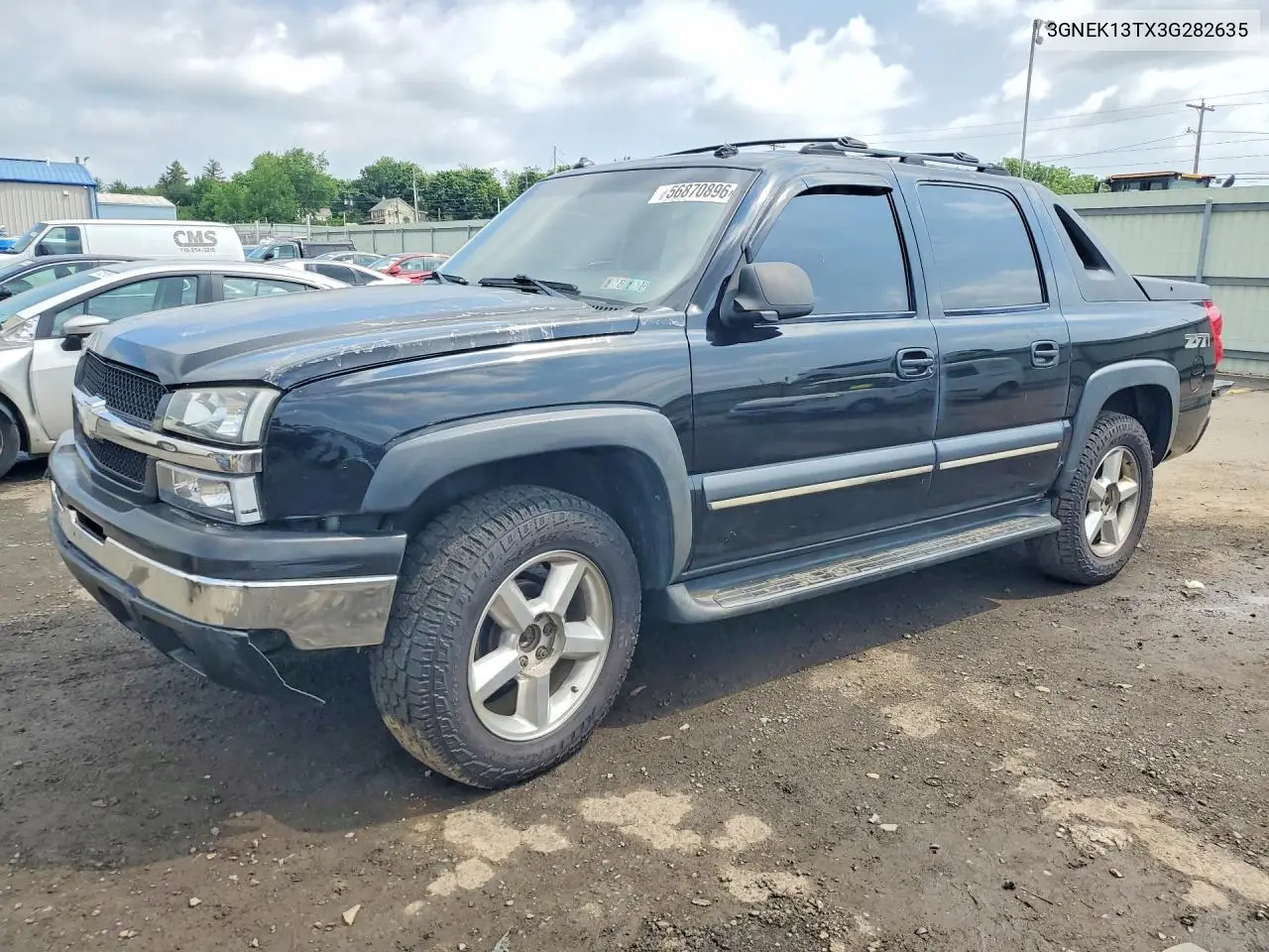 2003 Chevrolet Avalanche K1500 VIN: 3GNEK13TX3G282635 Lot: 56870896