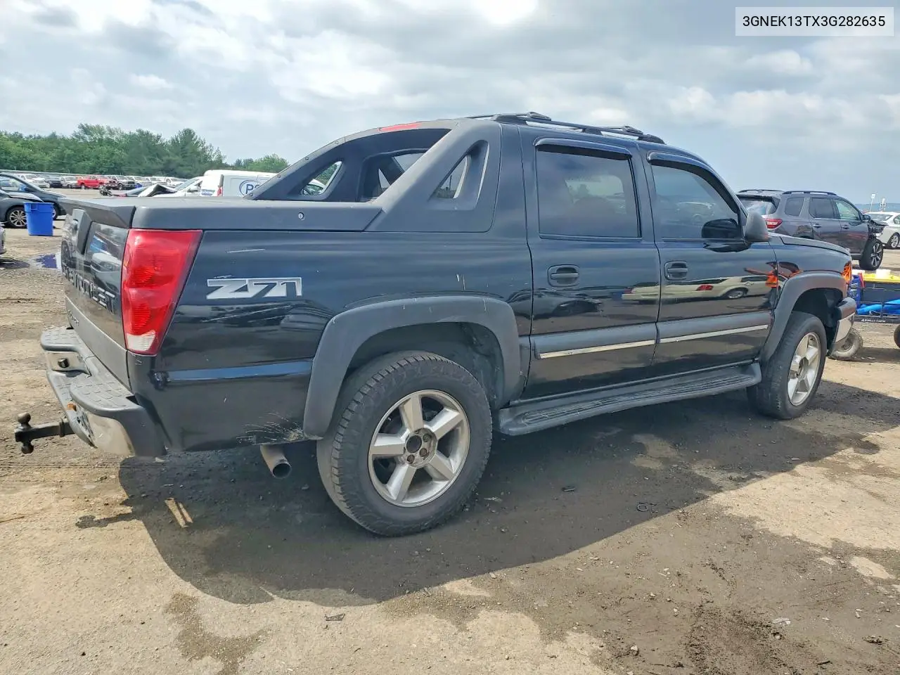 2003 Chevrolet Avalanche K1500 VIN: 3GNEK13TX3G282635 Lot: 56870896