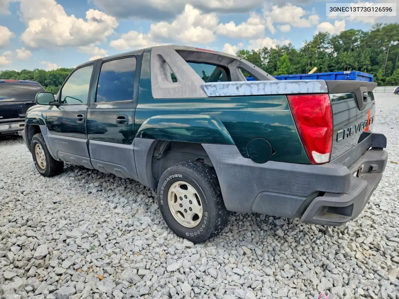 2003 Chevrolet Avalanche C1500 VIN: 3GNEC13T73G126596 Lot: 60114396
