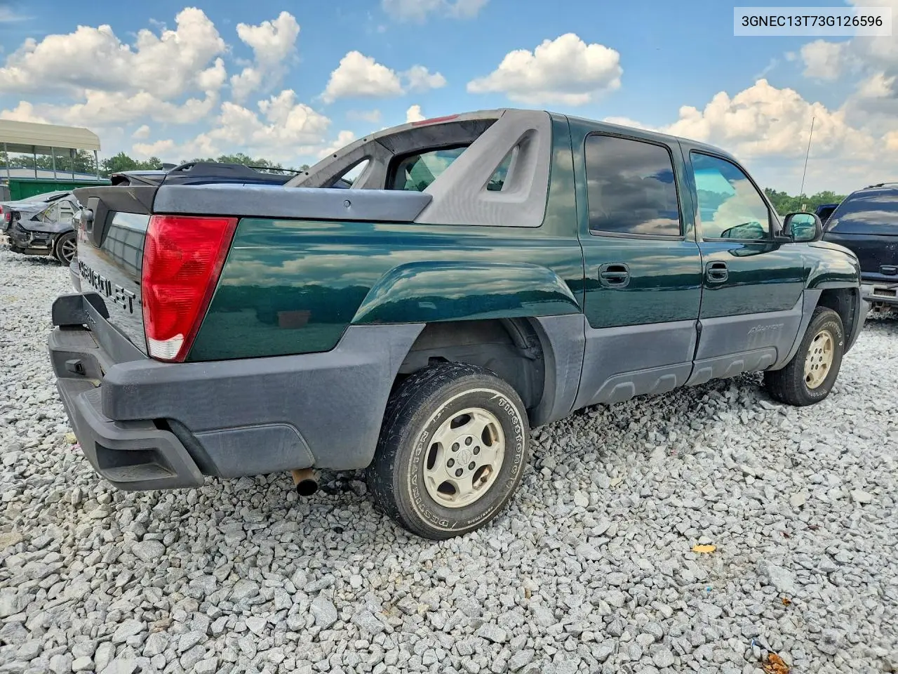 2003 Chevrolet Avalanche C1500 VIN: 3GNEC13T73G126596 Lot: 60114396