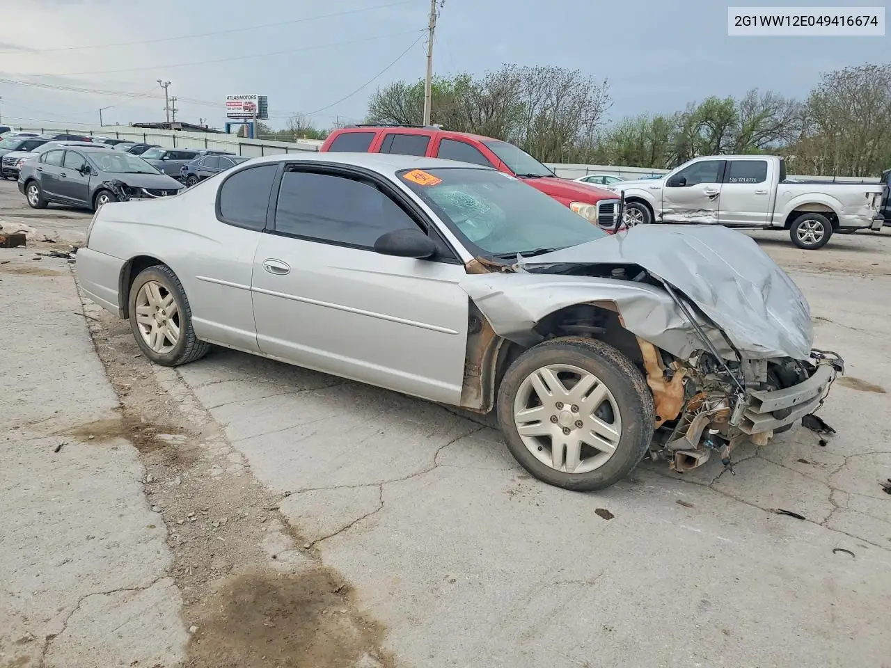 2004 Chevrolet Monte Carlo Ls VIN: 2G1WW12E049416674 Lot: 48491056