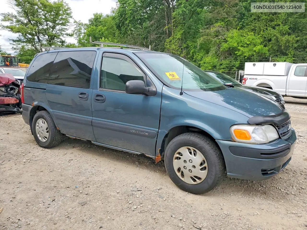 2004 Chevrolet Venture VIN: 1GNDU03E54D123408 Lot: 58009296