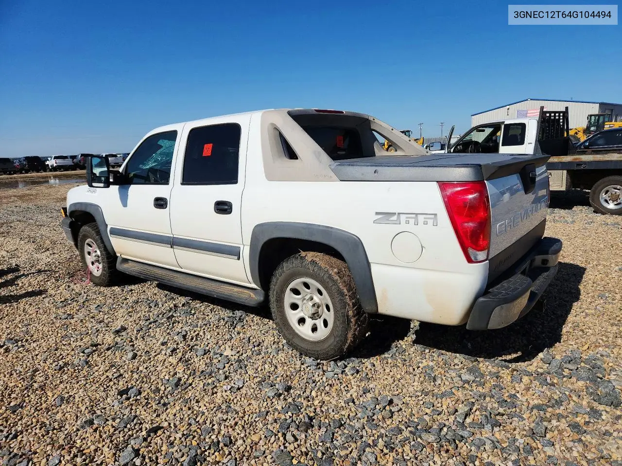 2004 Chevrolet Avalanche C1500 VIN: 3GNEC12T64G104494 Lot: 58483046
