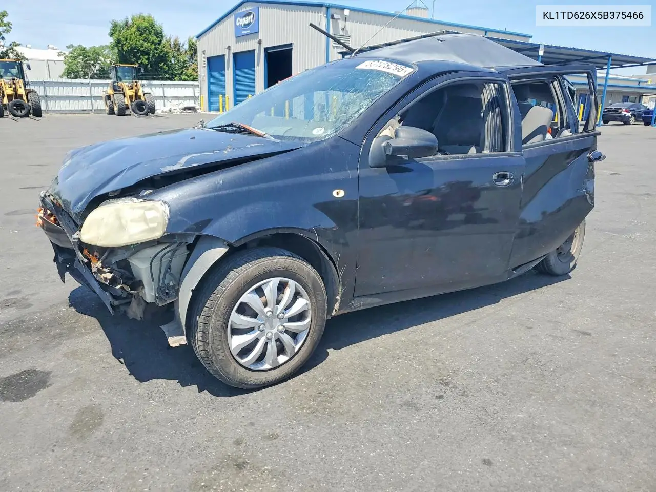 2005 Chevrolet Aveo Base VIN: KL1TD626X5B375466 Lot: 53128296