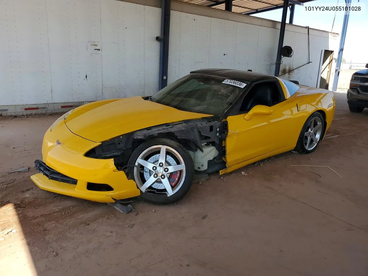 2005 Chevrolet Corvette VIN: 1G1YY24U055101028 Lot: 57036036